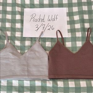 Lot of 2 Bozzolo Waffle Knit Tank Tops